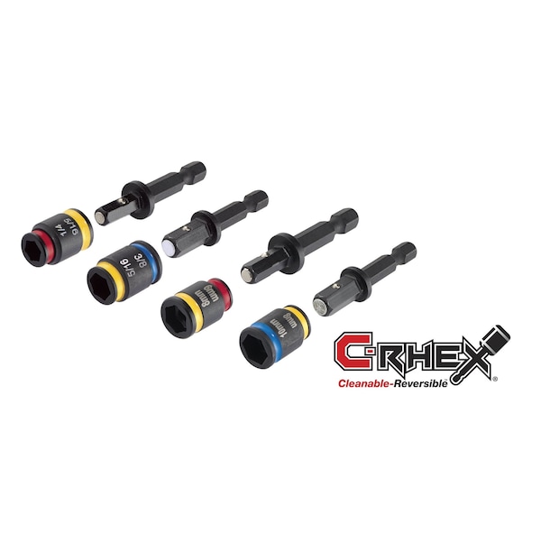 MALCOMBO1 2 in. C-Rhex Reversible Magnetic Hex Driver, PK 4